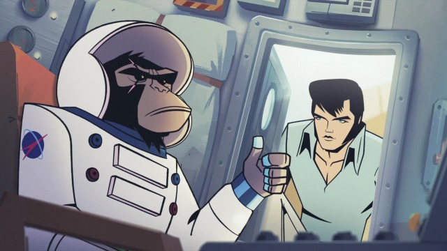 Click to watch 'Godspeed, Drunk Monkey' (popup) Agent Elvis